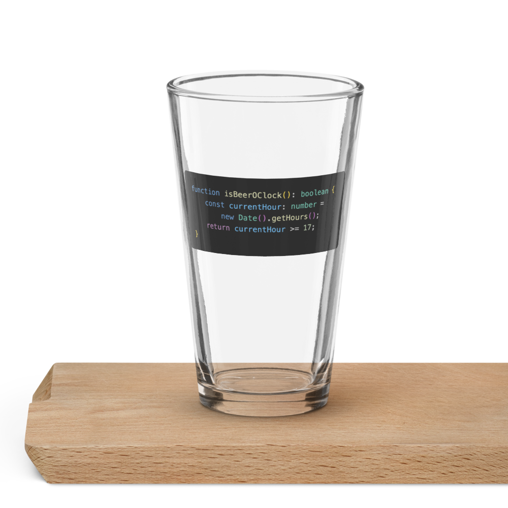 BeerOClock Pint Glass