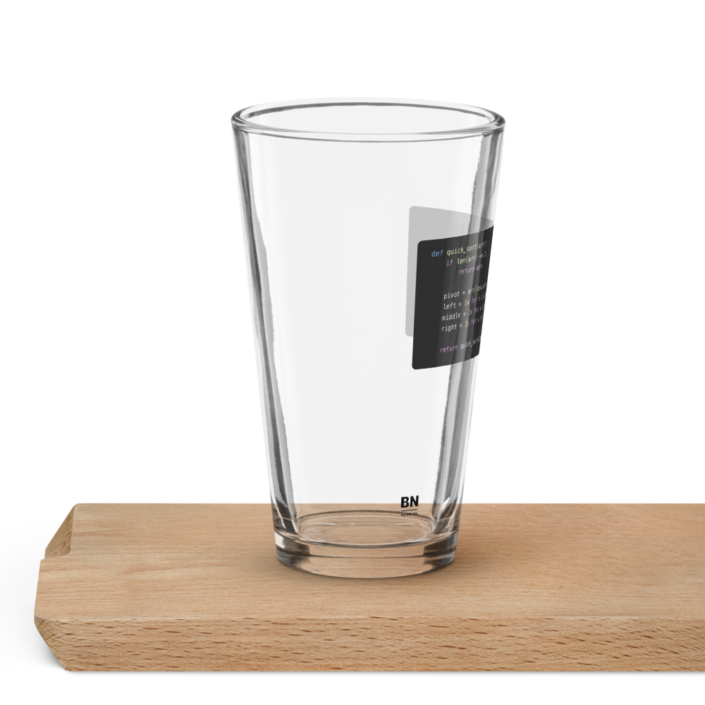 Quick Sort Pint Glass