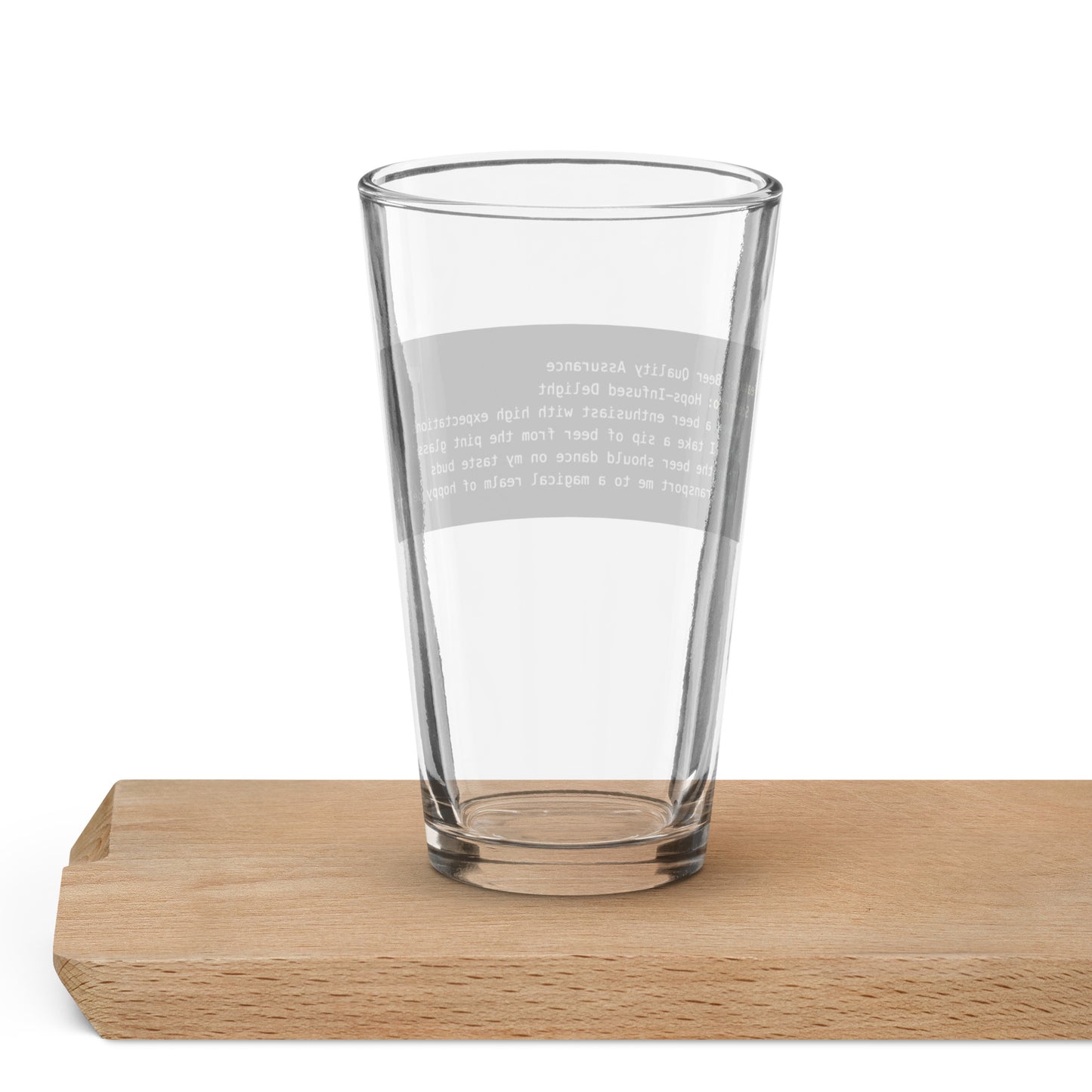 Gherkin Beer Quality Assurance Pint Glass