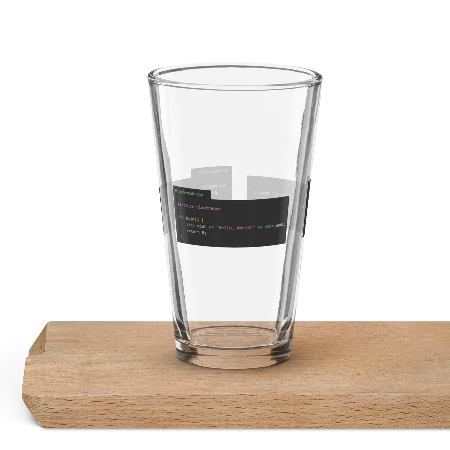 Hello World Pint Glass
