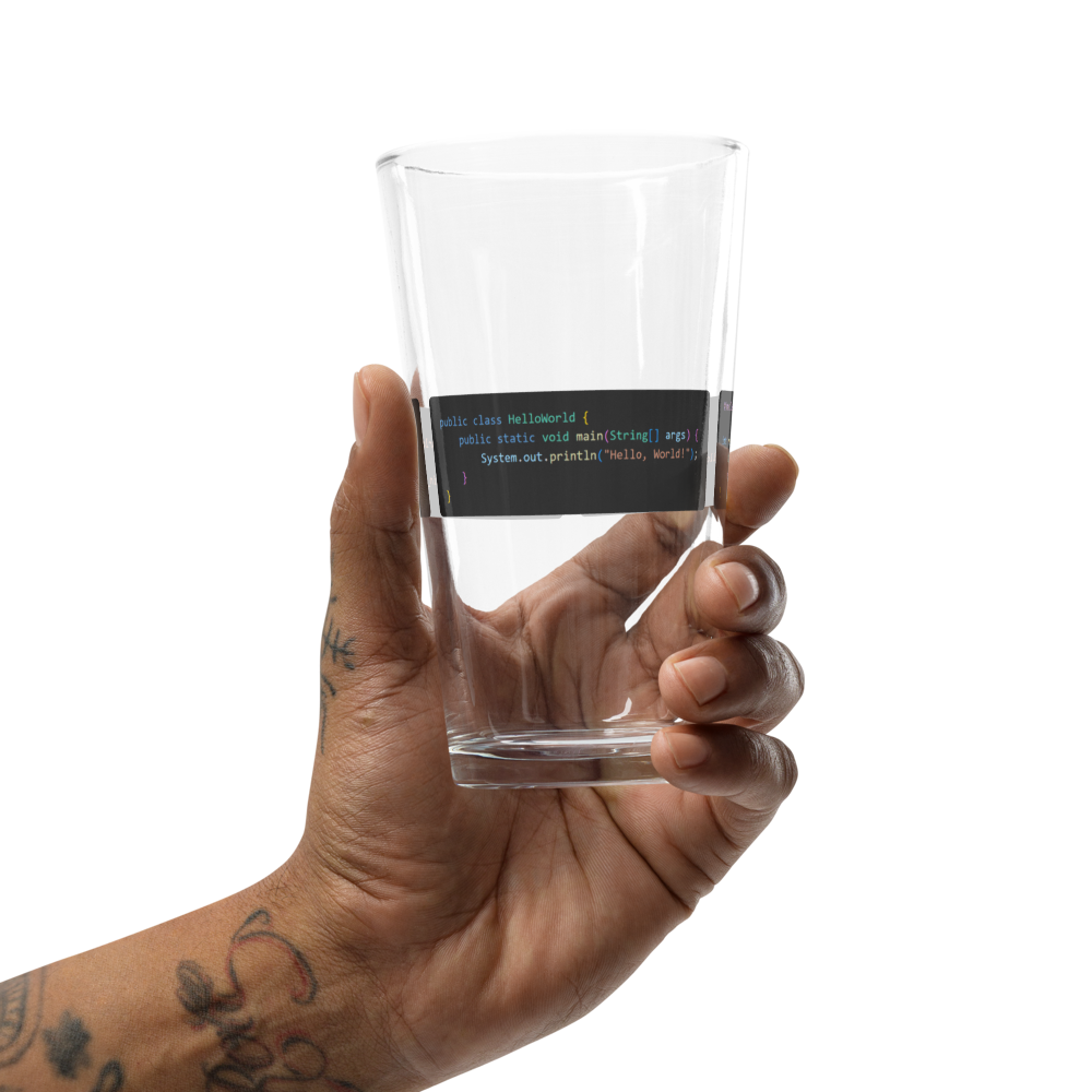 Hello World Pint Glass 2.0