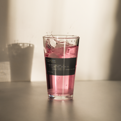 Bubble Sort Pint Glass