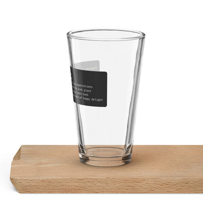 Gherkin Beer Quality Assurance Pint Glass