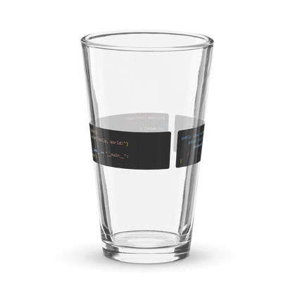 Hello World Pint Glass 2.0
