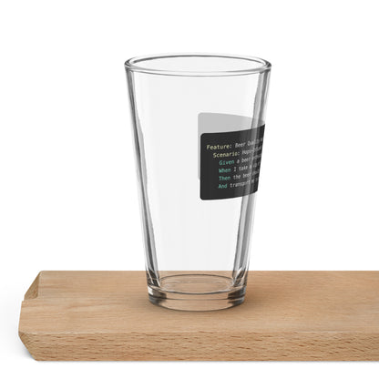 Gherkin Beer Quality Assurance Pint Glass