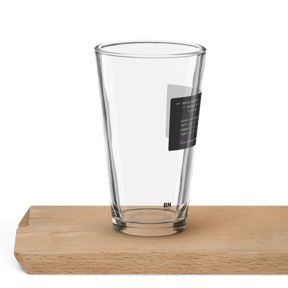 Quick Sort Pint Glass