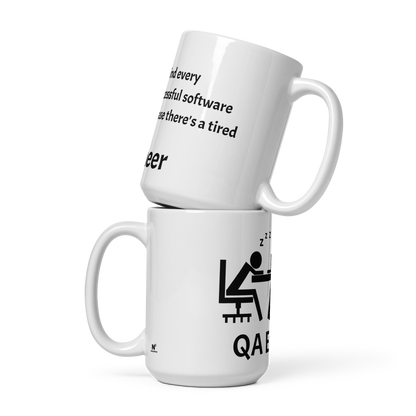 Tired QA Engineer Coffee Mug (White)