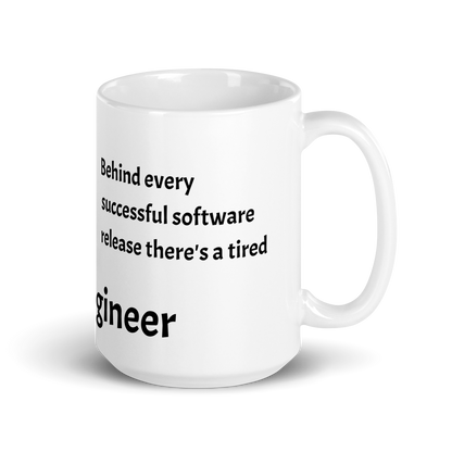 Tired QA Engineer Coffee Mug (White)